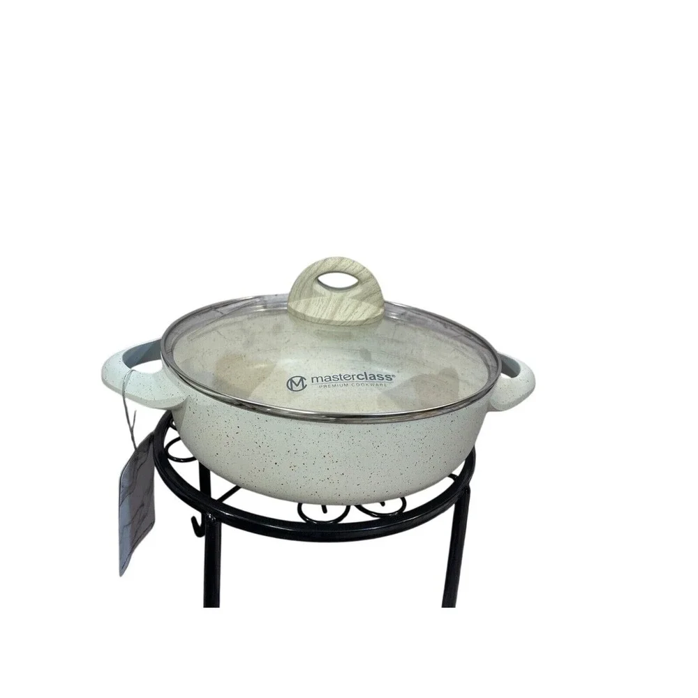 Master Class‎ Cookware White w/ Reddish Spec 6 Pc. set Heavy duty cast aluminum